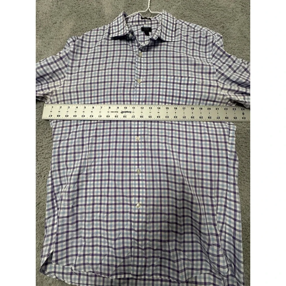 J. Crew Shirt Men's‎ L Plaid Button Down Long Sleeve Crosby 120's 2-ply Cotton